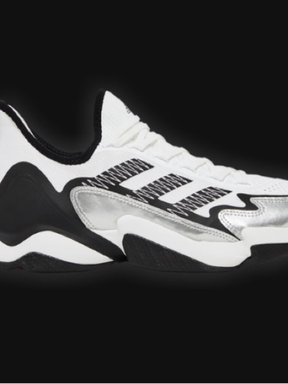 adidas Men’s White, Black & Silver Athletic Sneakers